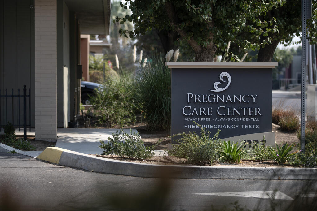 Pregnancy Care Center, an affiliate of Heartbeat International, in Fresno on Sept. 21, 2023. Photo by Larry Valenzuela, CalMatters/CatchLight Local