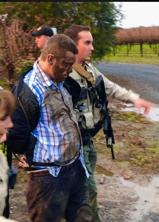 Ryan Messing was arrested after a chase into a Forestville vineyard, suspected of burglary on Friday, Dec. 14, 2018. (SONOMA COUNTY SHERIFF'S OFFICE/ FACEBOOK)