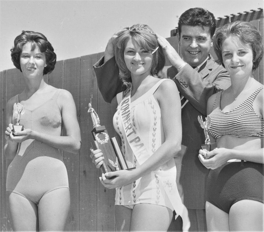 Miss Rohnert Park being crowned in 1967. The city of Rohnert Park was only incorporated into Sonoma County five years earlier. It was the first town to be added since 1905. (Courtesy of the Sonoma County Library)