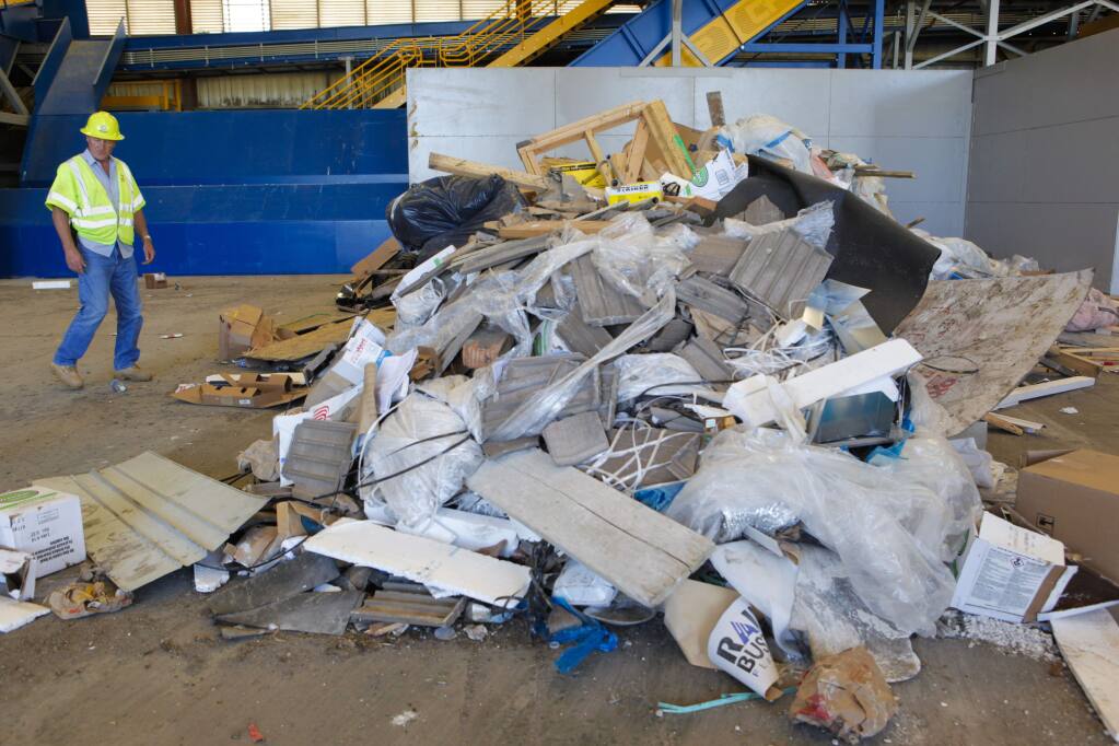 Petaluma, CA, USA. Monday, May 01, 2017._ The recycling center in Petaluma operated by Republic Services recently made some upgrades to their facility. (CRISSY PASCUAL/ARGUS-COURIER STAFF)