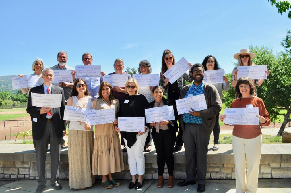 Sonoma Valley nonprofit leaders accepting their 2023 grants from Impact100, one of the valley’s largest funders. (submitted)