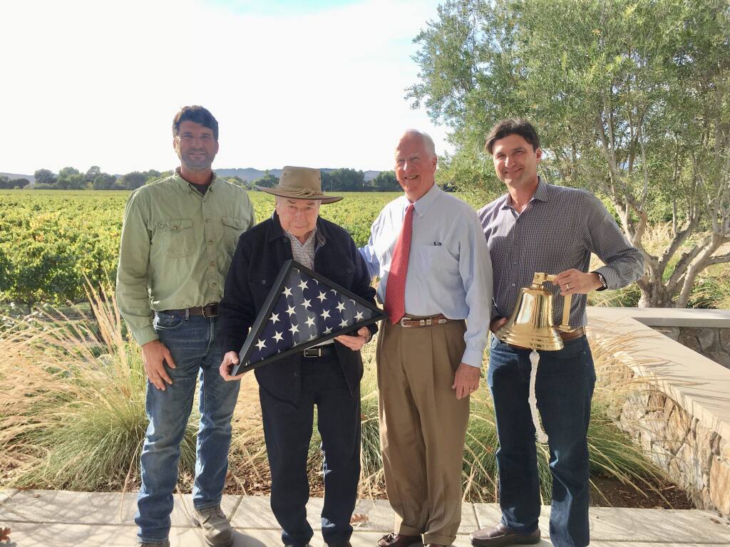 Mike Sangiacomo, Angelo Sangiacomo, Rep. Mike Thompson and Steven Sangiacomo. Steven Sangiacomo of Sangiacomo Family Vineyards is one of the co-treasurers of the Sonoma Valley Vintners and Growers Alliance board.