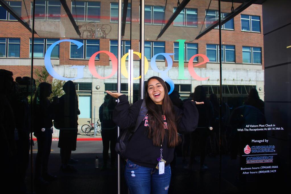 Stephanie Angulo will have worked for both Google and Facebook before she starts her sophomore year at Occidental College.