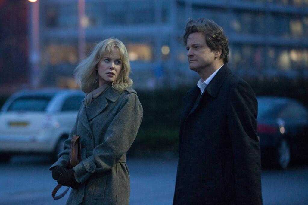 Nicole Kidman and Colin Firth as Christine and Ben Lucas in 'Before I Go to Sleep,' a thriller in which Kidman plays a woman who wakes up each day with no memory of her past beyond age 20 due to a traumatic brain injury 10 years before. (LAURIE SPARHAM)