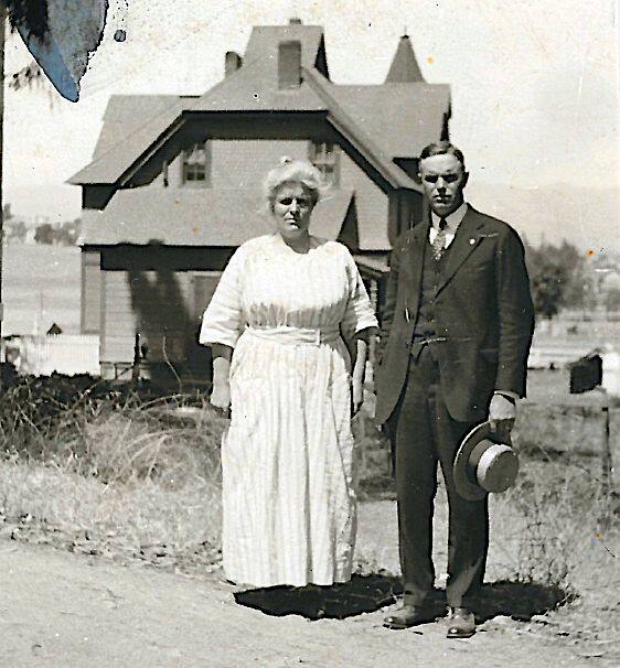 Louis and Hilma Neilson outside Clark Mansion, 1920s (COURTESY OF SHIRLEY NEILSEN BLUM)