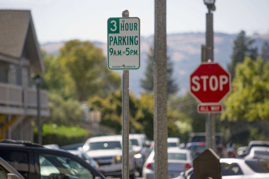 Sonoma police will work to better enforce the parking time restrictions on the Plaza. (Robbi Pengelly/Index-Tribune)