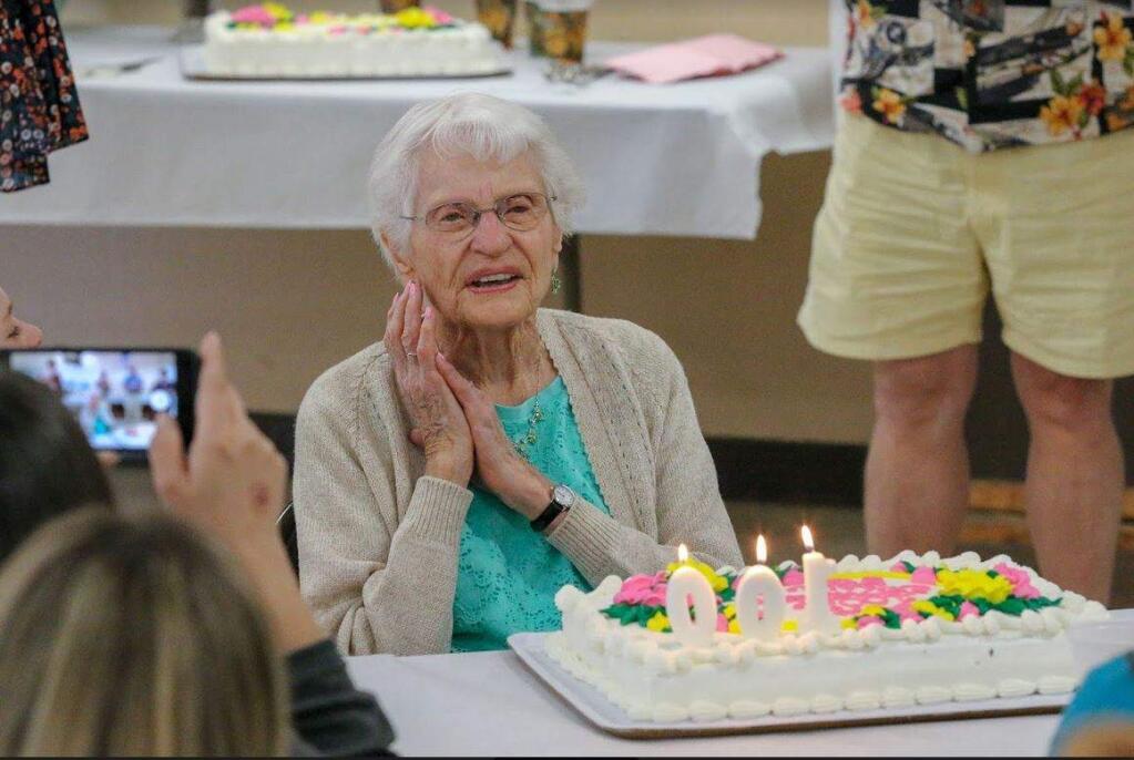 Alice Darrow, Lake County's last living link to Pearl Harbor, celebrated her 100th birthday, surrounded by friends and family, on Saturday, March 16, 2019. (Scott Roberts)