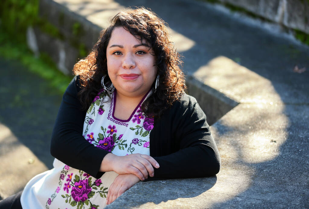 Beatrice Camacho is the new director of Undocufund, an organization that supports undocumented families in Sonoma County during disasters, such as wildfires and the pandemic.  (Christopher Chung/ The Press Democrat)
