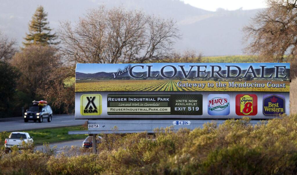 Cloverdale sign.