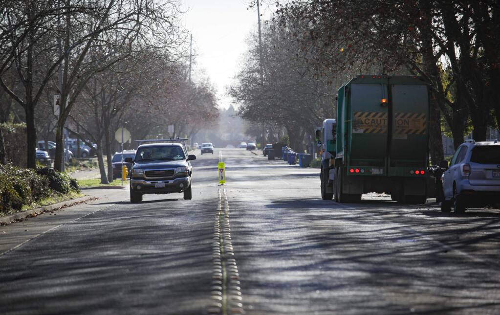 Petaluma, CA, USA. Monday, January 13, 2020._ Maria Drive from Sonoma Mountain Parkway to Rainier will soon be repaved.(CRISSY PASCUAL/ARGUS-COURIER STAFF)