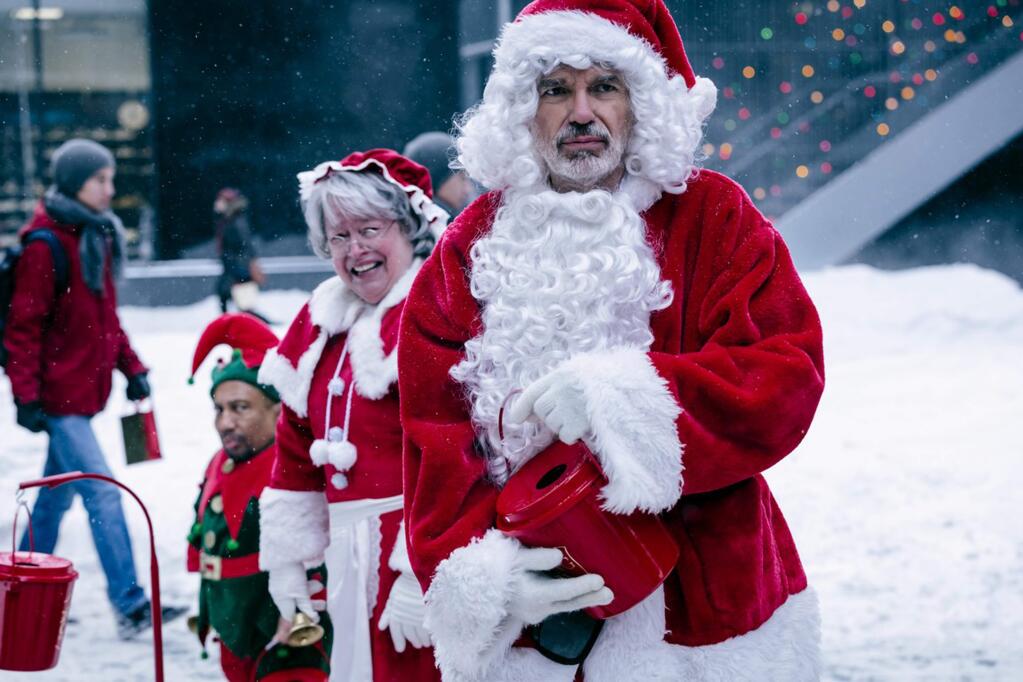 Ingenious Media“Bad Santa 2.” Billy Bob Thornton as Willie Soke, who, fueled by cheap whiskey, greed and hatred teams with his angry little sidekick, Marcus (Tony Cox), to try to knock off a Chicago charity on Christmas Eve, joined by Willie's mother (Kathy Bates).