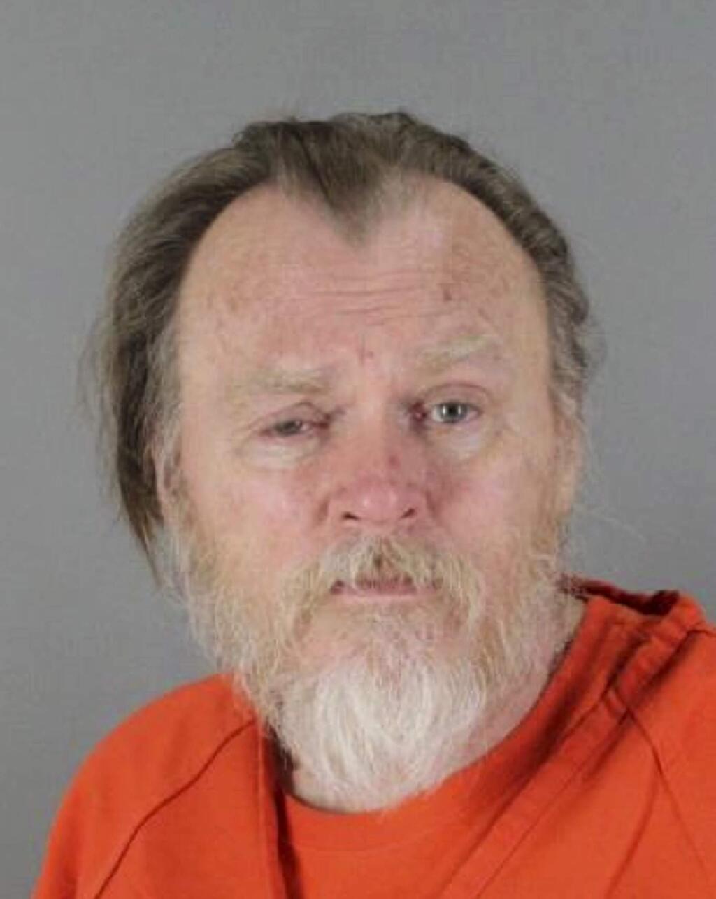 FILE - This undated file photo provided by the San Mateo County Sheriff's Office shows Rodney Halbower. A Northern California jury has started its deliberations in the murder trial of a career criminal authorities believe is the Gypsy Hill Killer. San Mateo County jurors started deliberating late Tuesday, Sept. 18, 2018, after eight days of testimony in Redwood City, about 25 miles (40 kilometers) south of San Francisco. Halbower is charged with raping and killing two teenage women in 1976 in the quiet suburbs just south of San Francisco. (San Mateo County Sheriff's Office via AP, File)