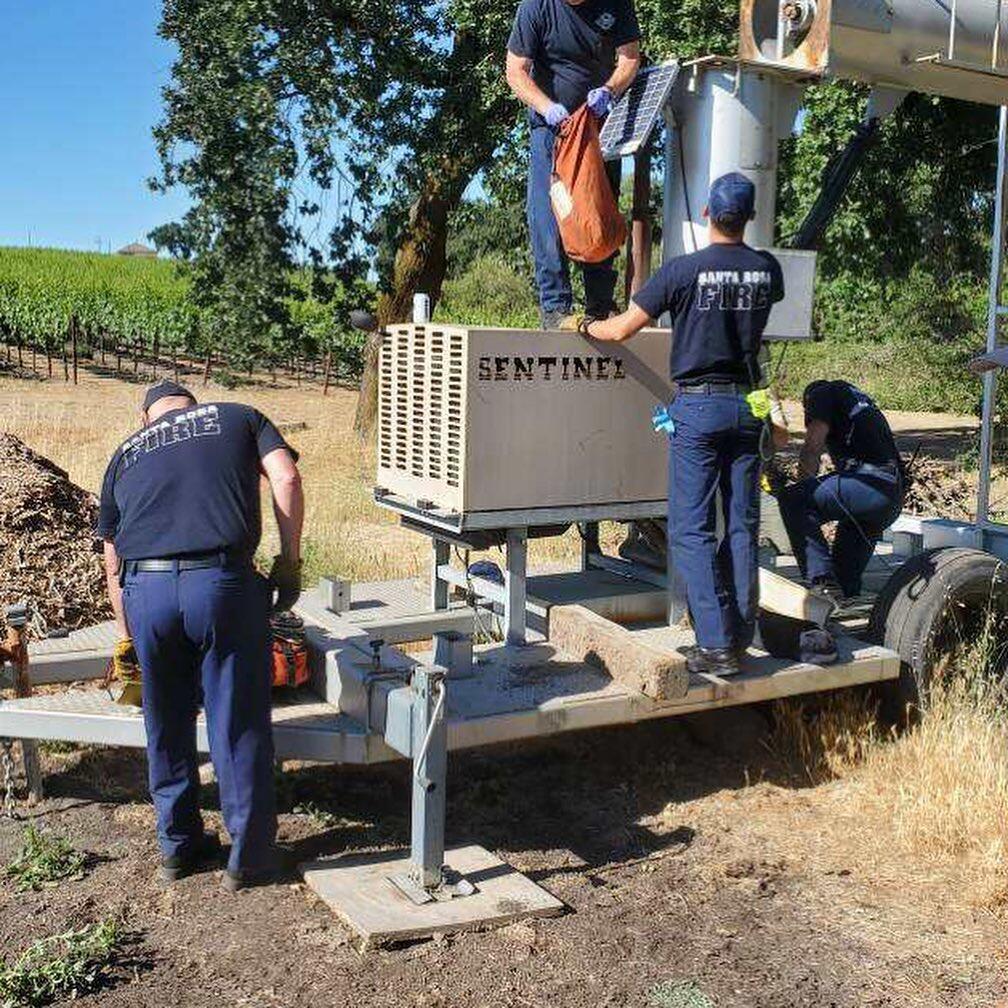 Sonoma County sheriff’s officials say a man was stuck in a fan shaft on Piner Road for two days. He was rescued Tuesday, June 8, 2021.  (Santa Rosa Firefighters Local 1401/Facebook)