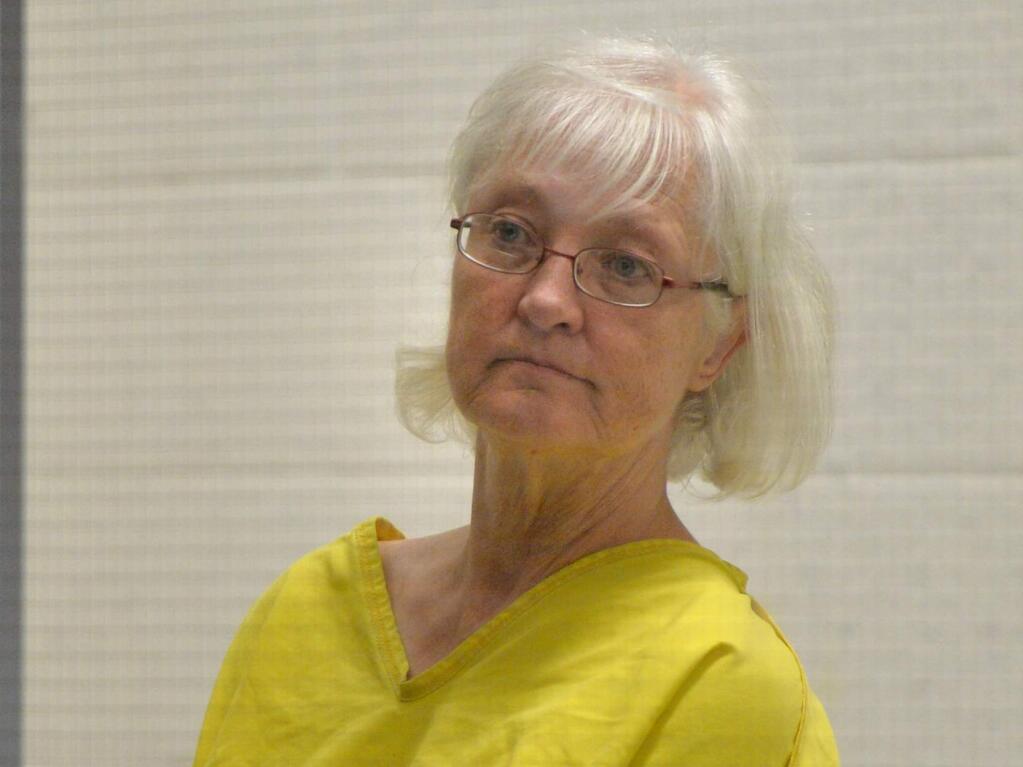 Marilyn Jean Hartman appears in court Wednesday afternoon, Aug. 13, 2014, in the airport courthouse in Los Angeles. (AP Photo/The Daily Breeze, Brittany Murray)