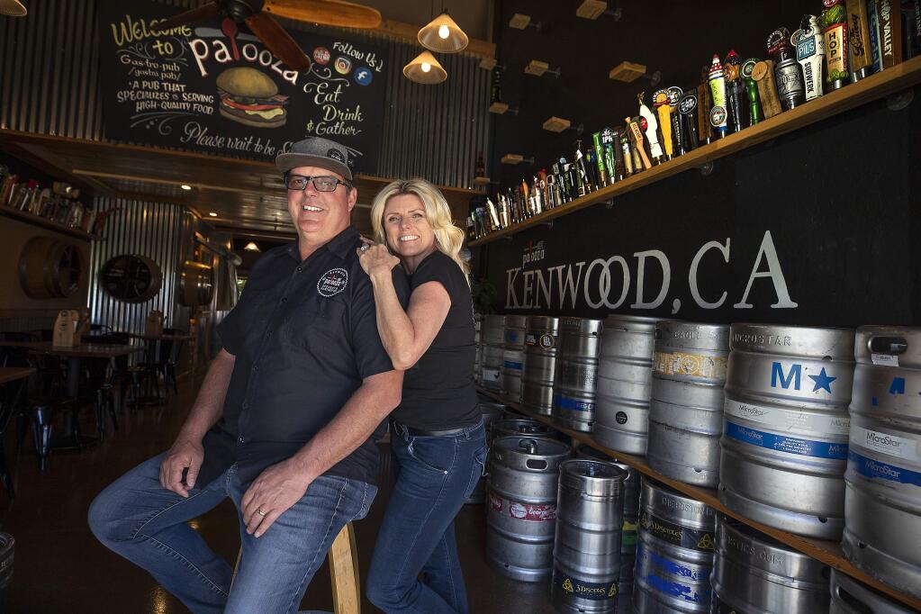 Palooza Brewery and Gastropub owners Jeff and Suzette Tyler in Kenwood. (photo by John Burgess/The Press Democrat)