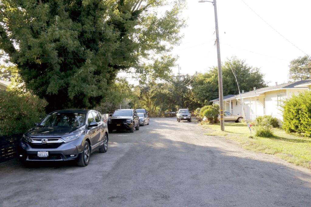 Unmarked Birch Road turns off of Leveroni just outside the city limits. Three vacation rental units are on this block-long leg of the street; one was victimized by a burglary on Sept. 15. (Christian Kallen/Index-Tribune)