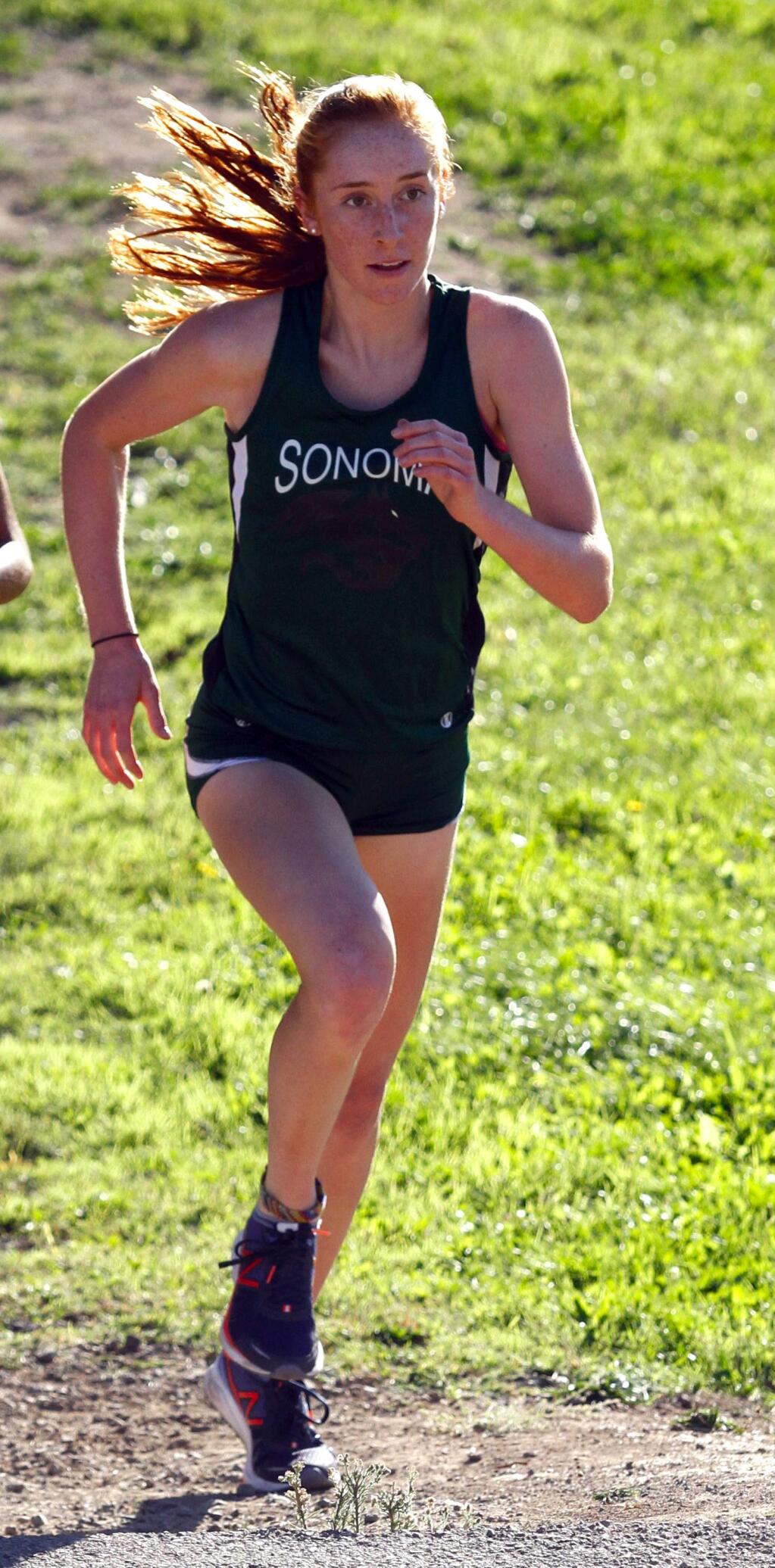 Bill Hoban/Index-TribuneAmy Stanfield finished ninth in the North Coast Section Division-3 cross country meet Saturday and qualified for the state meet next Saturday in Fresno.