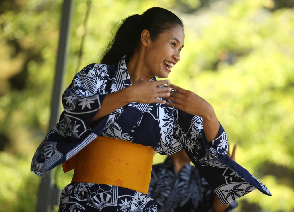 Irma Spars of Ensohza Minyoshu performed during the Matsuri Japanese Arts Festival held at Juilliard Park, Saturday, May 2, 2015. (CRISTA JEREMIASON / The Press Democrat)