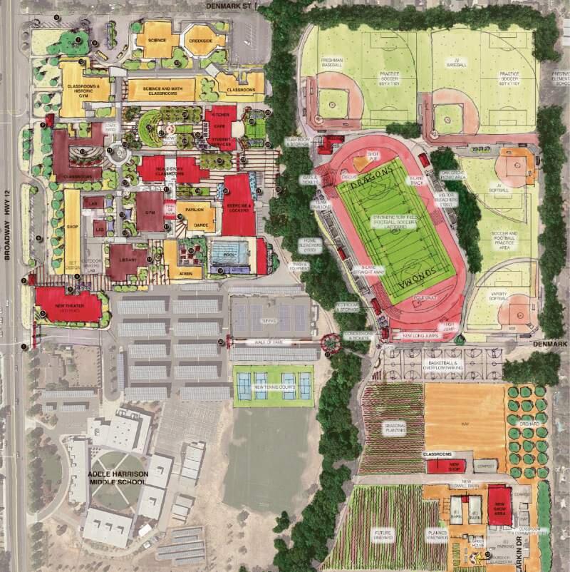 Courtesy Sonoma Valley Unified School DistrictThis is a drawing of what Sonoma Valley High could look like.