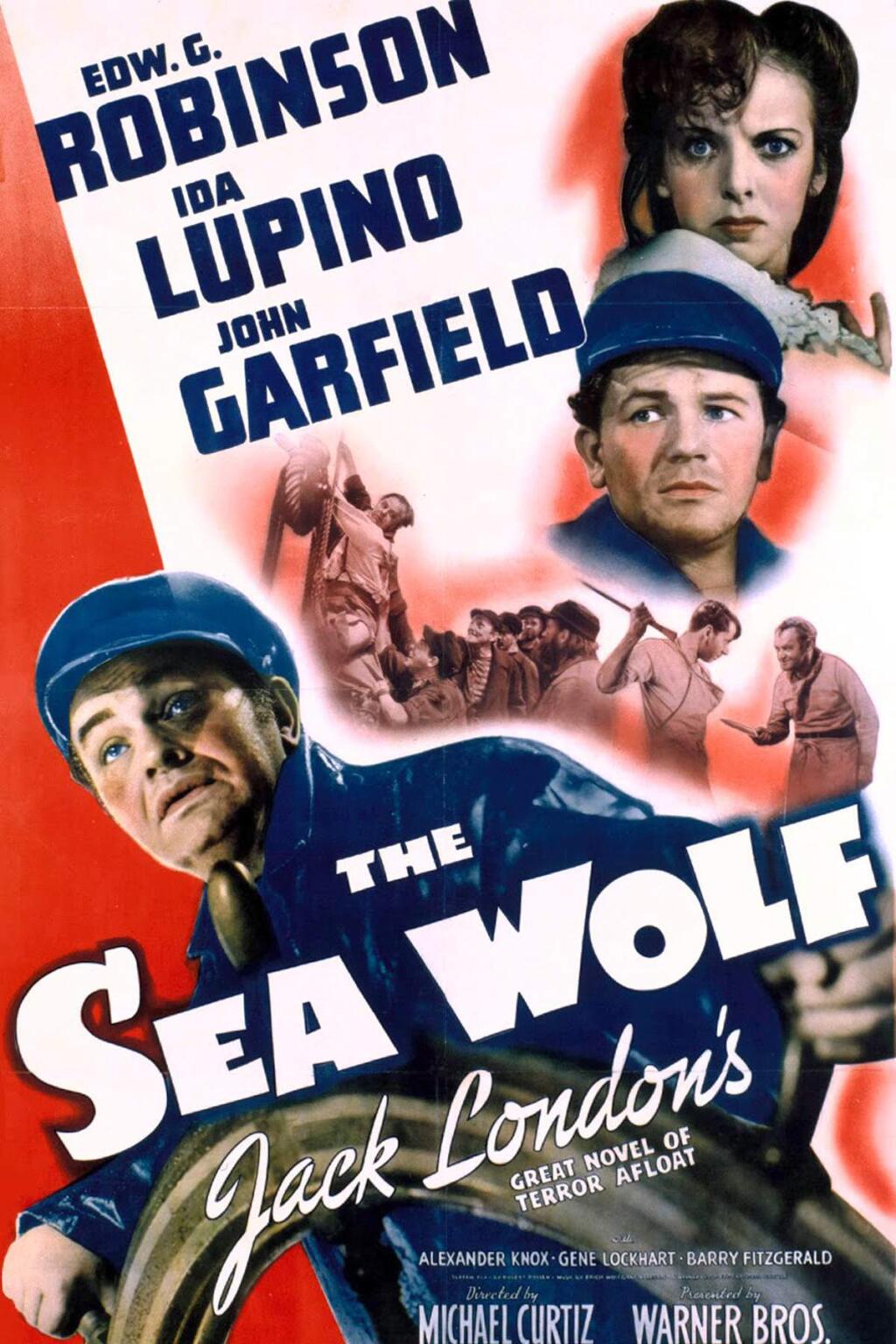 Jack London's novel 'The Sea Wolf' was made into a feature film in 1941, starring Edward G. Robinson, Ida Lupino and John Garfield.
