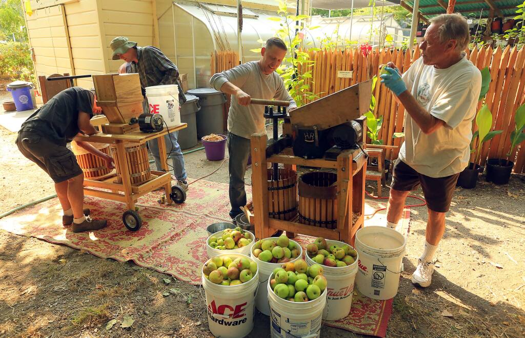 Slow Food Russian River operates the Sebastopol Community Apple Press at the Luther Burbank Gold Ridge Experiment Farm. (JOHN BURGESS / The Press Democrat)