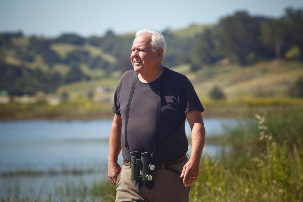 Petaluma, CA, USA. Monday, May 15, 2017._ Al Hesla, the new board president of the Petaluma Wetlands Alliance walks on the path of Shollenberger Park. (CRISSY PASCUAL/ARGUS-COURIER STAFF)