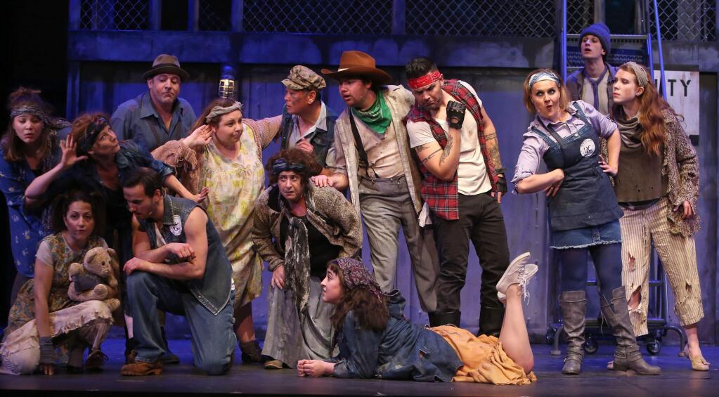 'I SEE A RIVER': In the outrageous musical 'Urinetown,' everyone must pay to pee.(PHOTOS COURTESY SPRECKELS THEATRE COMPANY)