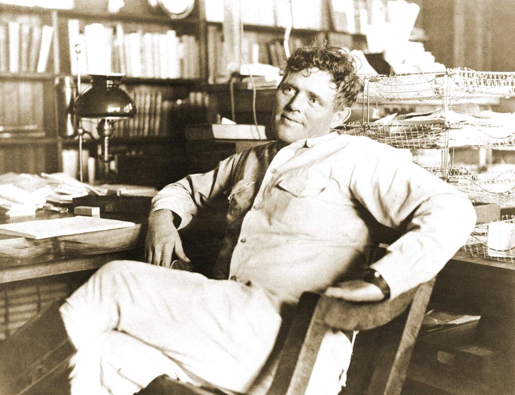 Jack London photographed in 1916, shortly before his death. The most highly paid and most widely read writer of his time, London is still the most widely translated American writer. (AP Photo)