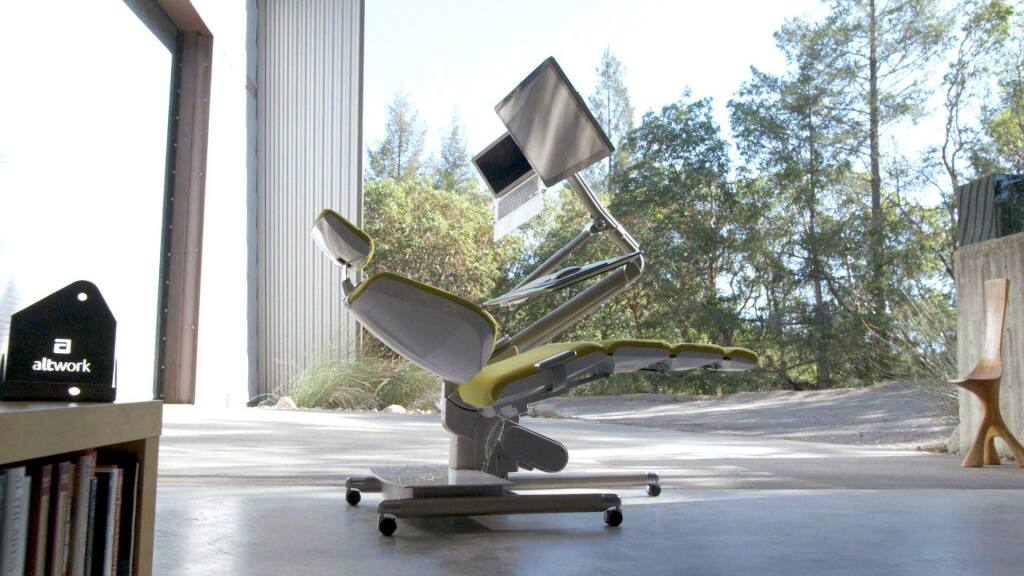 A reclining workstation created by Altwork, a Sonoma County startup. (Altwork)