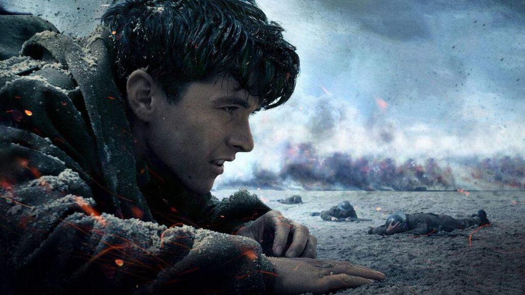 Fionn Whitehead as one of the 400,000 trapped British soldiers awaiting evacuation from Dunkirk, France, in 1940 in a scene from Christopher Nolans epic 'Dunkirk.' (Warner Bros. Pictures)