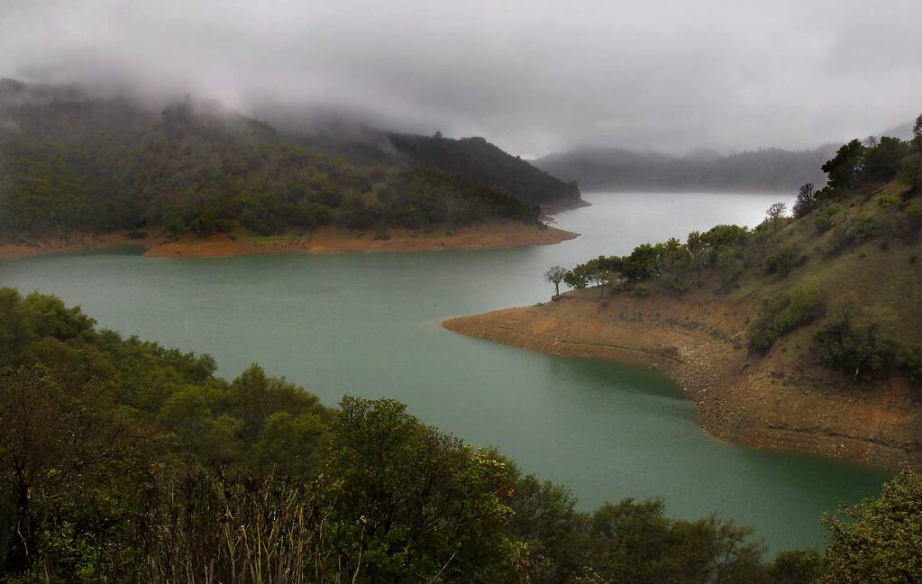 Lake Berryessa is shown in this 2014 file photo. Water officials are concerned that winter rains threaten to wash sediment and toxic residue from the fires into streams that are used by fish, agriculture and people miles away. (JOHN BURGESS / PRESS DEMOCRAT)