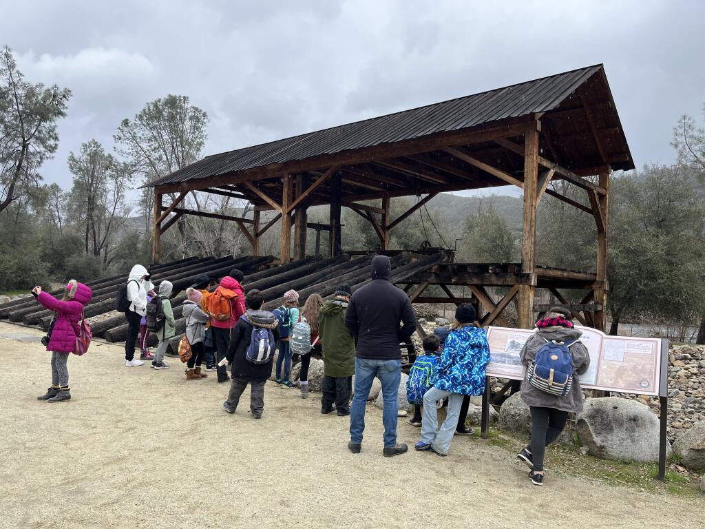 Prestwood Elementary School fourth graders visit a former gold mining site while participating in the Coloma Outdoor Discovery School program, offered by Coloma Resort, on Feb. 21 and 22.