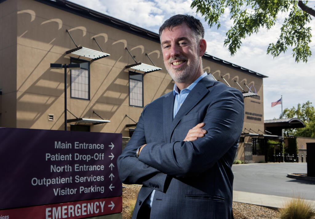 John Hennelly, the new CEO at the Sonoma Valley Hospital, on Wednesday, Oct. 6, 2021. (Robbi Pengelly/Index-Tribune)