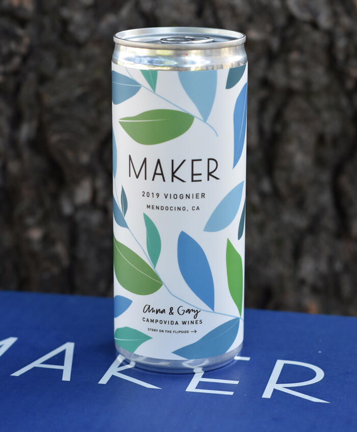 Maker Wine offers wine in a can, perfect for taking on a hike or outdoors adventure.