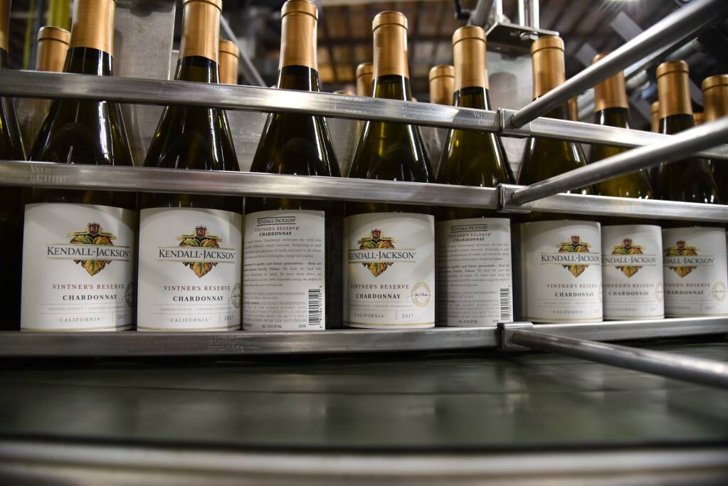 Jackson Family Wines achieved 15% reduction in its glass packaging footprint from 2015-2019 by using lighter-weight glass. (courtesy of Jackson Family Wines)