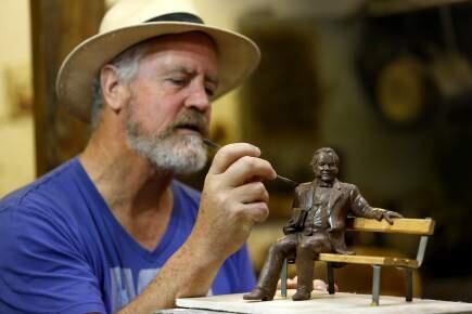 Sculptor Jim Callahan, shown here working on a miniature of what would become known as the Vallejo monument, opposes Sonoma Valley Museum of Art plans to drop 'Valley' from its name.