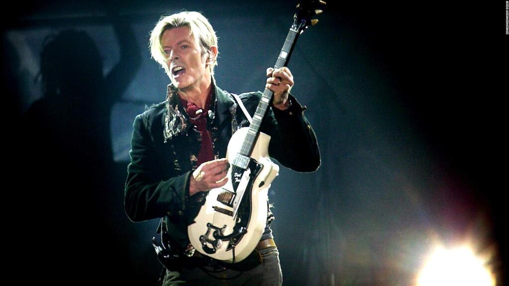 David Bowie in concert.