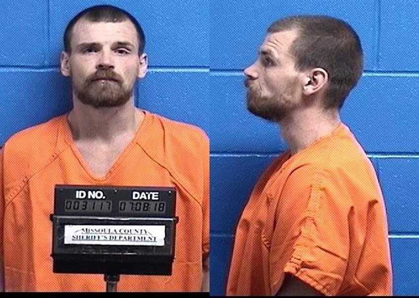 This Sunday, July 8, 2018 booking photo provided by the Missoula County Jail shows suspect Francis Crowley, who was being held on $50,000 bail on a charge of criminal endangerment. On Saturday, July 7, the Missoula County Sheriff's deputies were called about a man threatening people in the Lolo Hot Springs area of the Lolo National Forest. Deputies apprehended Crowley, who indicated that a baby was buried somewhere in the woods. The authorities after searching found a 5-month-old infant who survived more than nine hours being buried under a pile of sticks and debris in the woods of western Montana who suffered only minor injuries. (Missoula County Jail via AP)