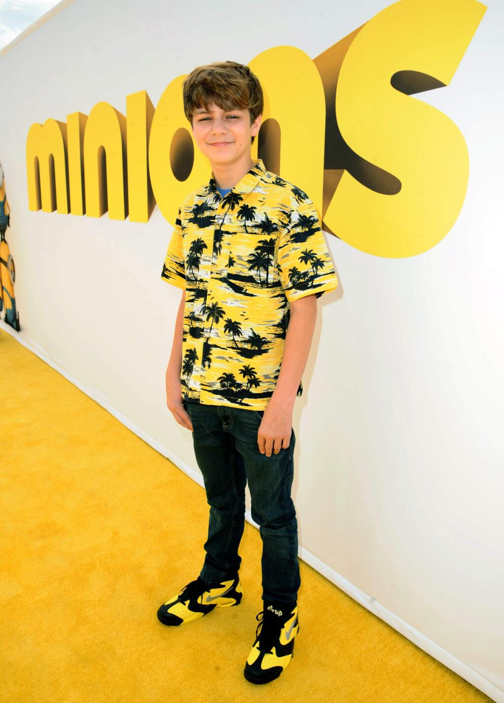 Ty Simpkins arrives at the Los Angeles premiere of 'Minions' at the Shrine Auditorium on Saturday, June 27, 2015. (Photo by Richard Shotwell/Invision/AP)