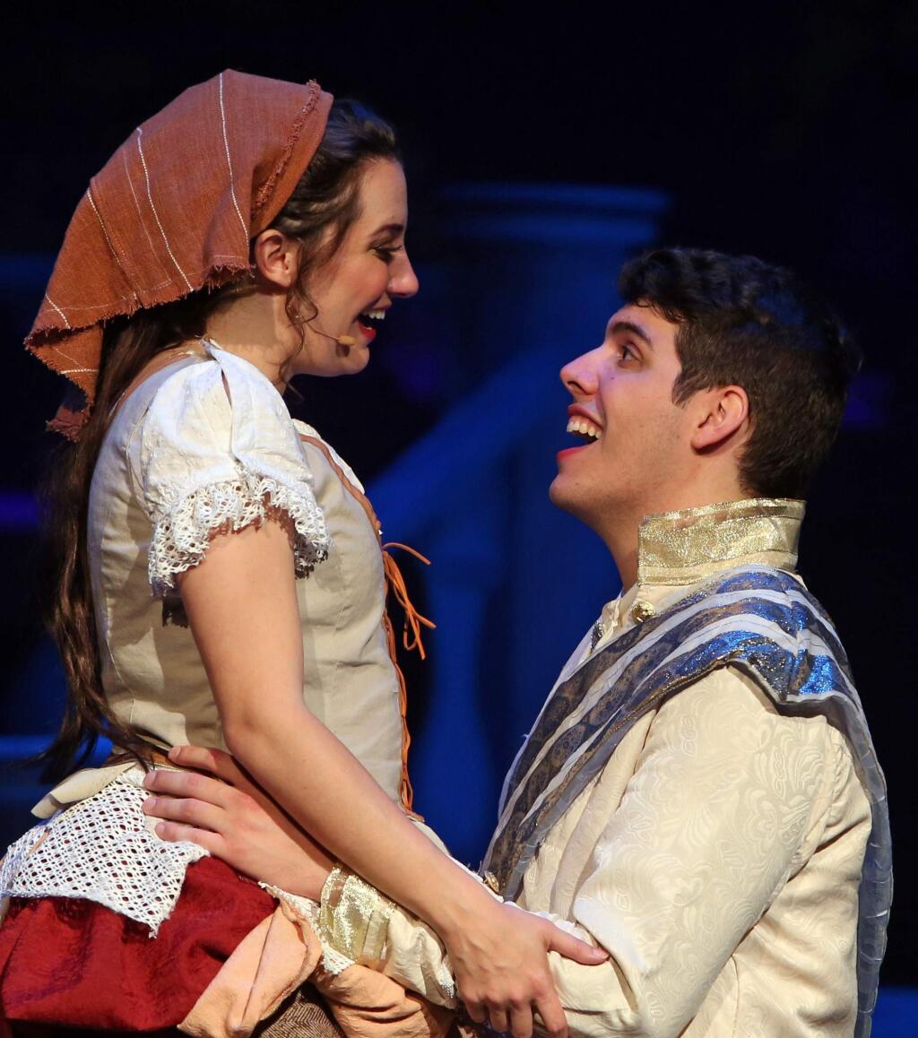 ONCE UPON A TIME: Petalumans Brittany Law (Cinderella) and Zachary Hasbany (Prince Topher) play the fairytale couple in Spreckels new musical 'Cinderella,' by Rogers & Hammerstein. (PHOTO BY JEFF THOMAS)
