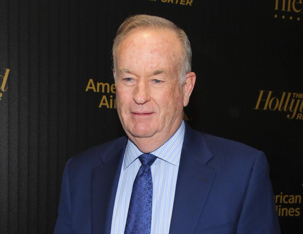 FILE - In this April 6, 2016, file photo, Bill O'Reilly attends The Hollywood Reporter's '35 Most Powerful People in Media' celebration in New York. More advertisers have joined the list of defectors from Fox's The O'Reilly Factor show bringing the total to around 20. The New York Times had revealed over the weekend that Fox News' parent company had paid settlements totaling $13 million to five women to keep quiet about alleged mistreatment at the hands of Fox's prime-time star. O'Reilly has denied wrongdoing and said he supported the settlements so his family wouldn't be hurt. The news has sparked an exodus of advertisers telling Fox they didn't want to be involved in O'Reilly's show. (Photo by Andy Kropa/Invision/AP, File)