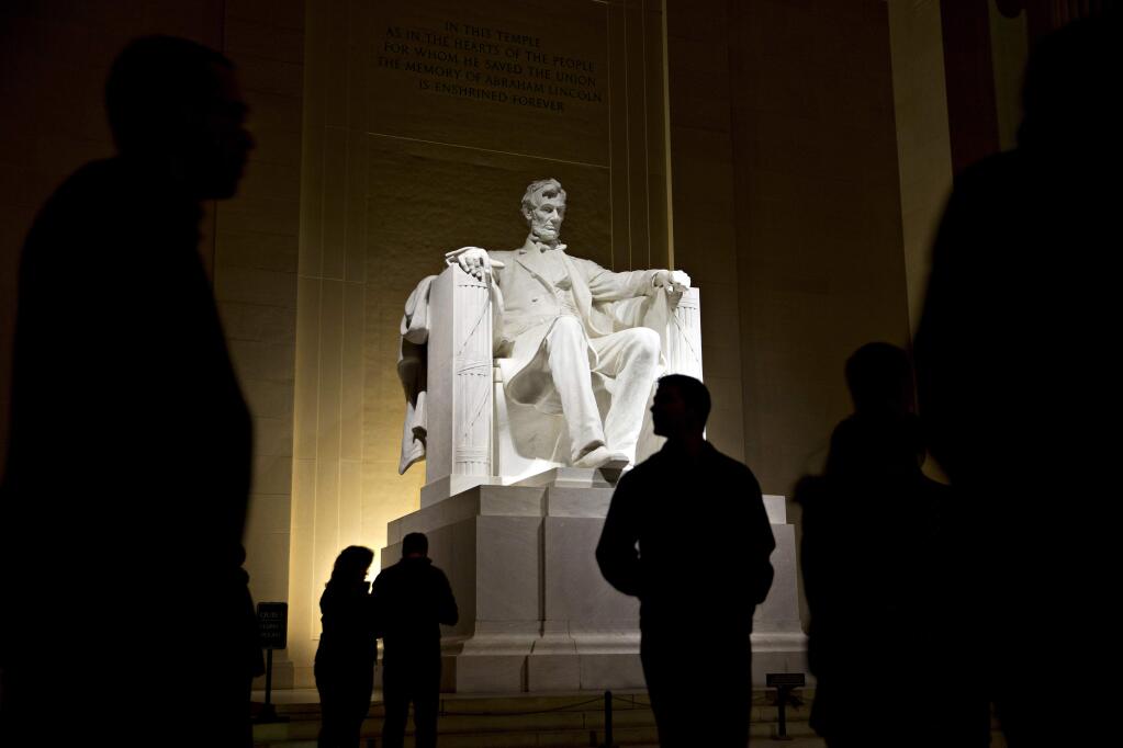 As president in a hyperpartisan era, Abraham Lincoln, who was born 210 years ago this month, took pragmatic positions and sought compromises that didn't please everyone. (ANDREW HARRER / Bloomberg)