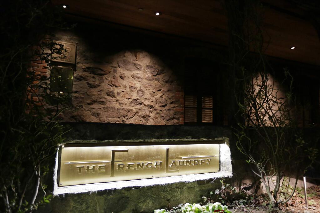 The entryway to the French Laundry restaurant in Yountville, Calif on Thursday, March 9, 2017. (AP Photo/Eric Risberg)