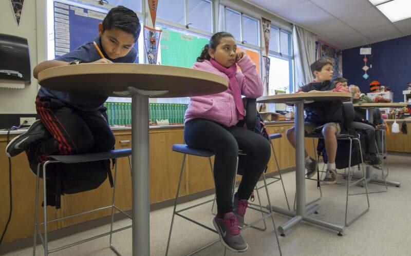 The 21st century classroom: The days of chair-attached plywood desks is over.