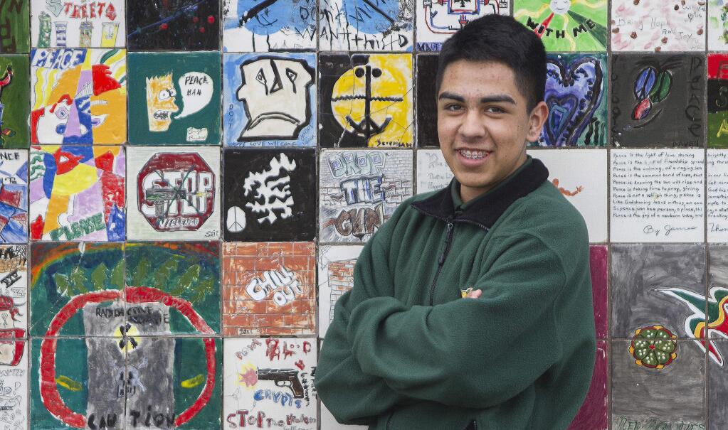 Sixteen-year-old Carlos Luna is a typically untypical student and resident at the Hanna Boys Center. (Photo by Robbi Pengelly)