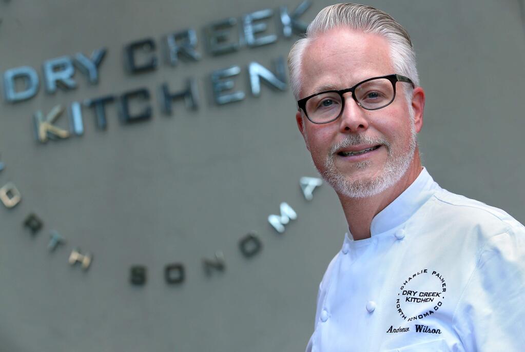 Dry Creek Kitchen executive chef Andrew Wilson.(Christopher Chung/ The Press Democrat)
