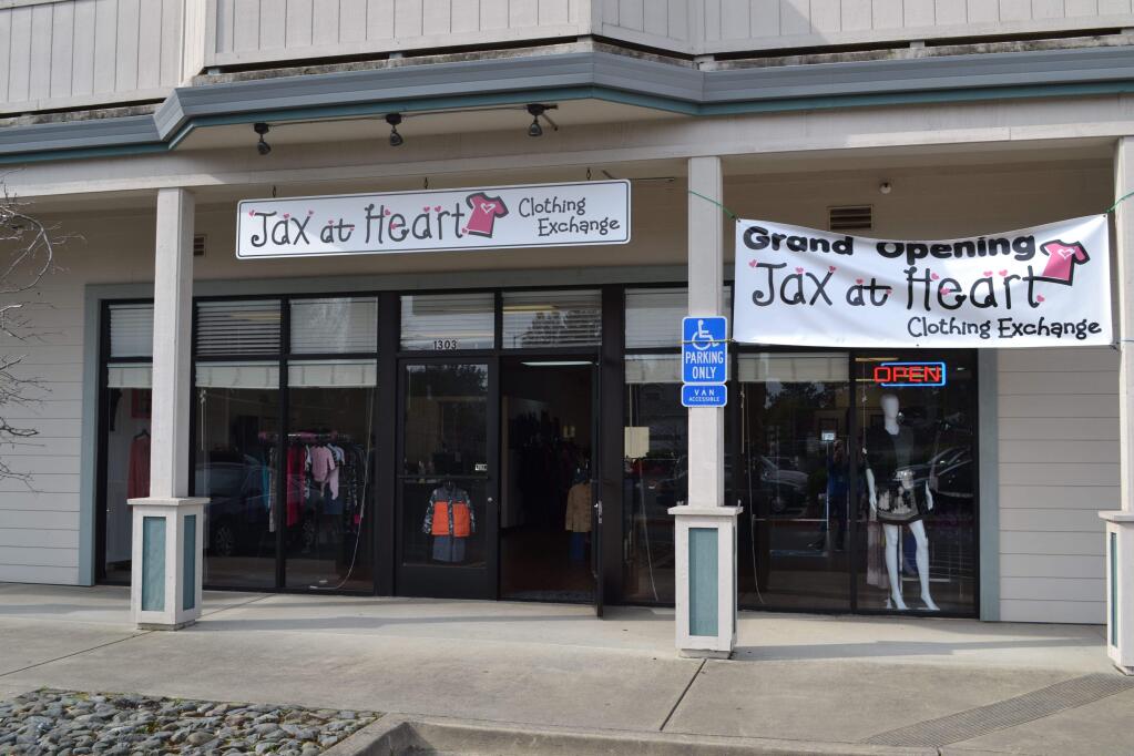 -Jax at Heart sells new and used brand-name apparel in Rohnert Park.