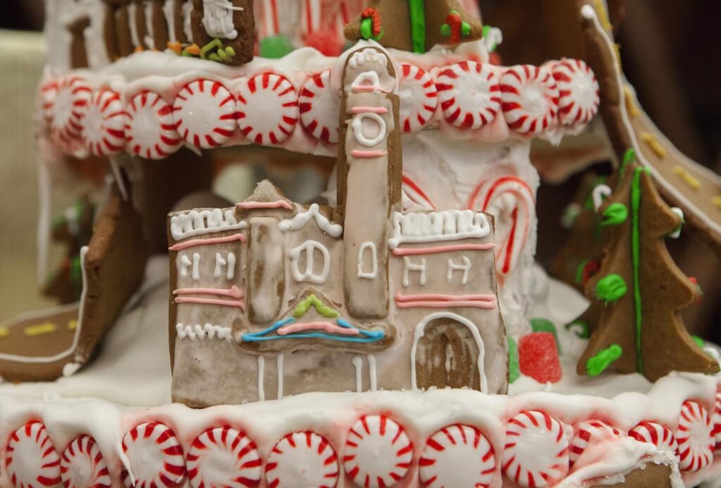 Robbi Pengelly/Index-TribuneThe Highway 12 Winery's entry in the gingerbread house competition is a whimsical look at its tasting room.