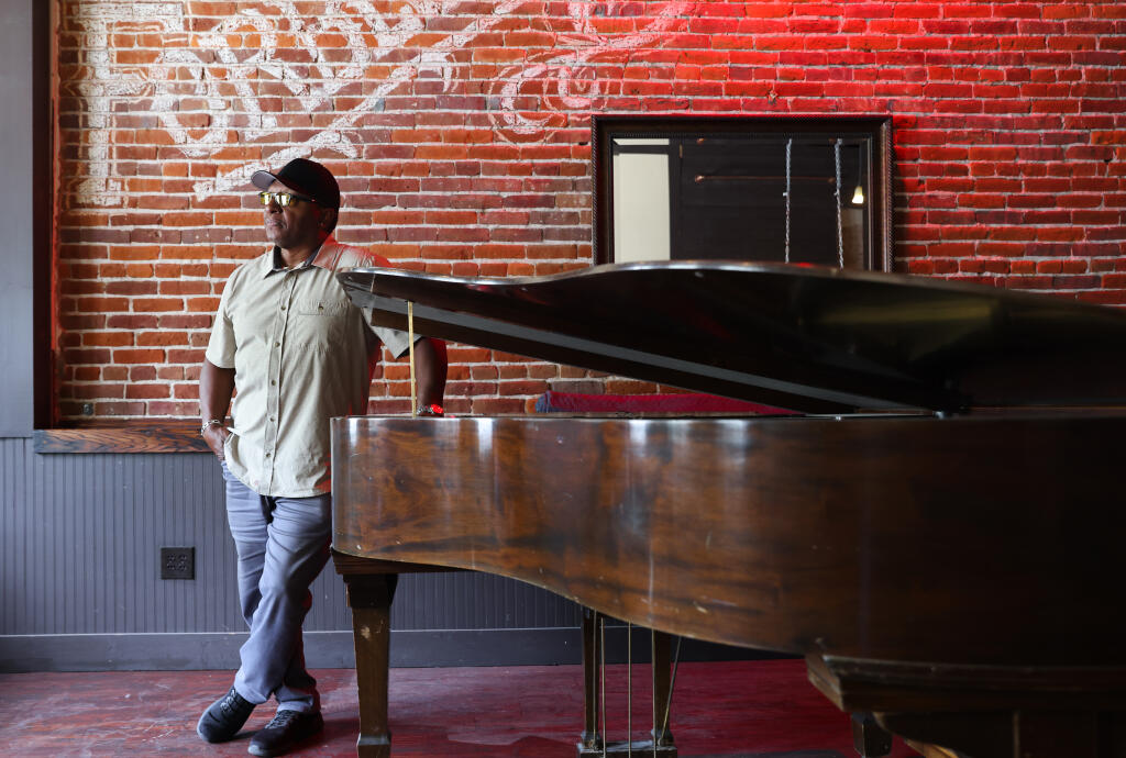 Andre Williams is opening his new jazz club, Andre's Lounge, in Lakeport later this month. Photo taken in Lakeport on Wednesday, June 8, 2022.  (Christopher Chung/The Press Democrat)