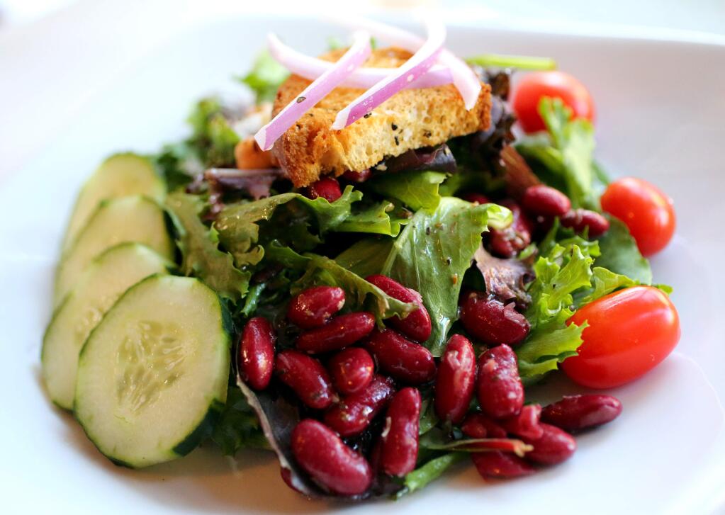 KIN House Salad served at KIN Restaurant in Windsor Monday, November 17, 2014. (Crista Jeremiason / The Press Democrat)